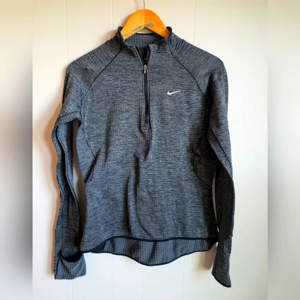 Nike Dri-Fit 3/4 Pullover in Dark Gray size Medium Performance Athletic Activeโ